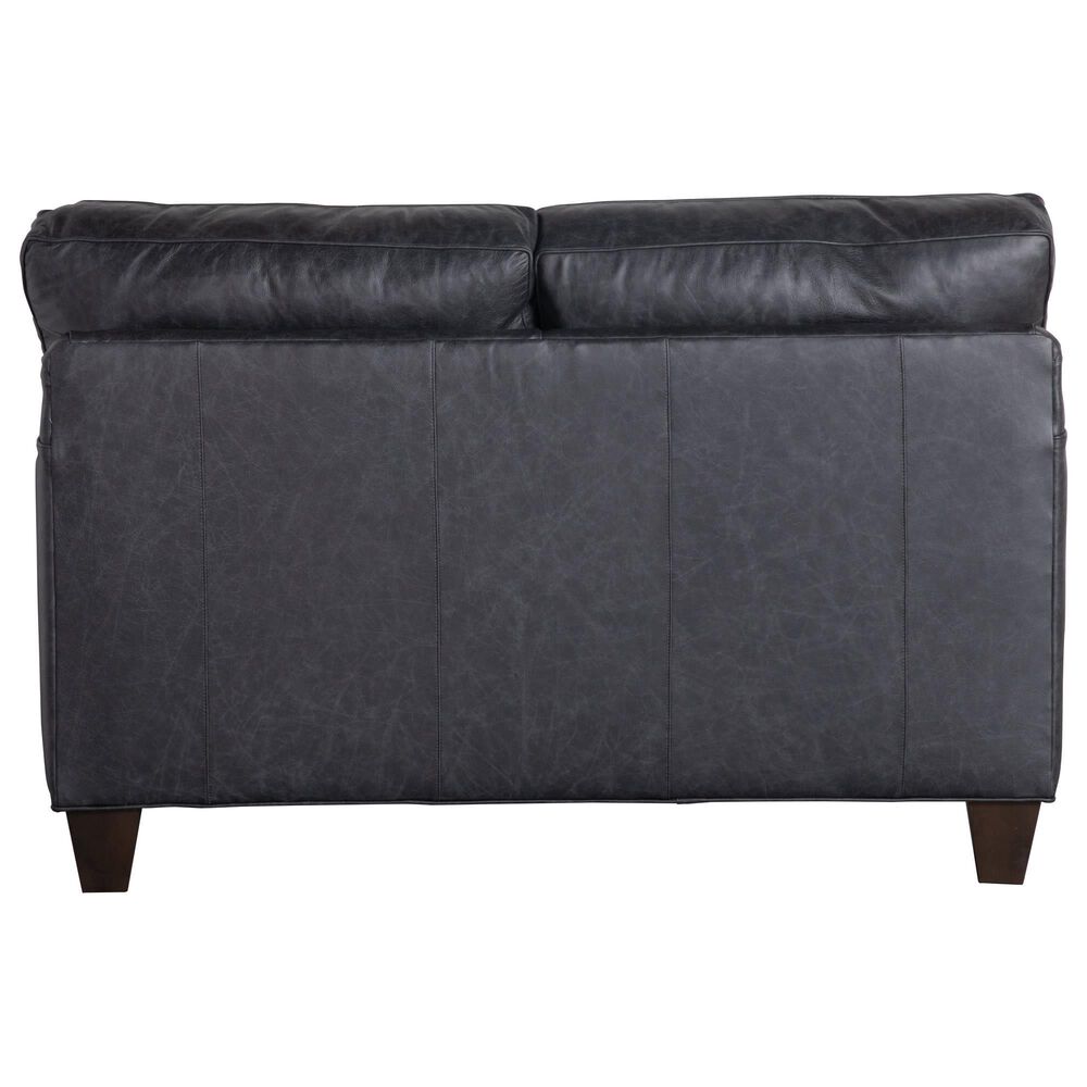 Craftmaster Furniture Corp Stationary Leather Sofa and Loveseat Set in Dark Gray, , large