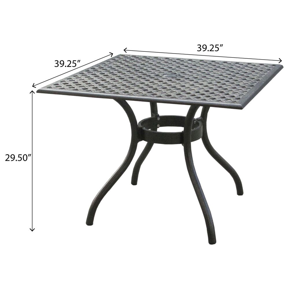 Hearth and Haven Cayman Outdoor Dining Table in Black - Table Only, , large