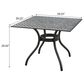 Hearth and Haven Cayman Outdoor Dining Table in Black - Table Only, , large