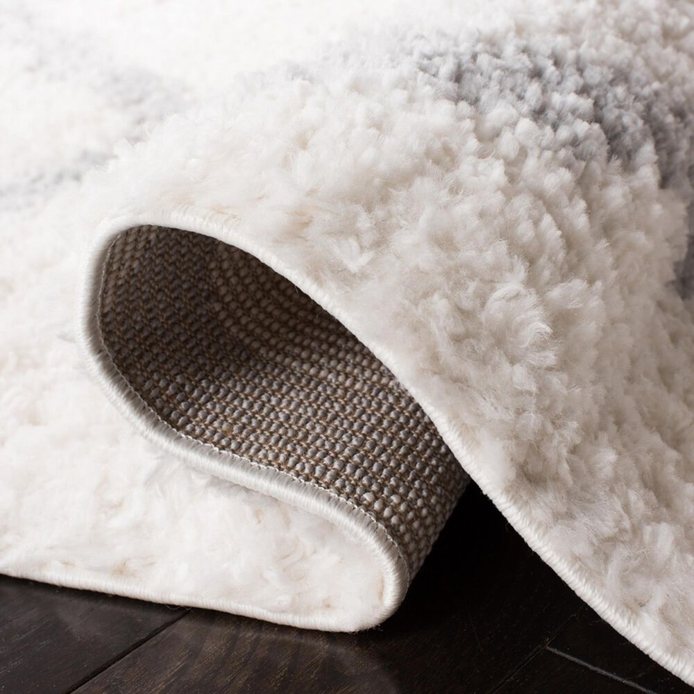 Safavieh Parma Shag PMA521A 6&#39;7&quot; Square Cream and Grey Area Rug, , large