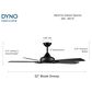 Minka-Aire Dyno 52" Ceiling Fan with Dark Walnut Blades in Coal, , large
