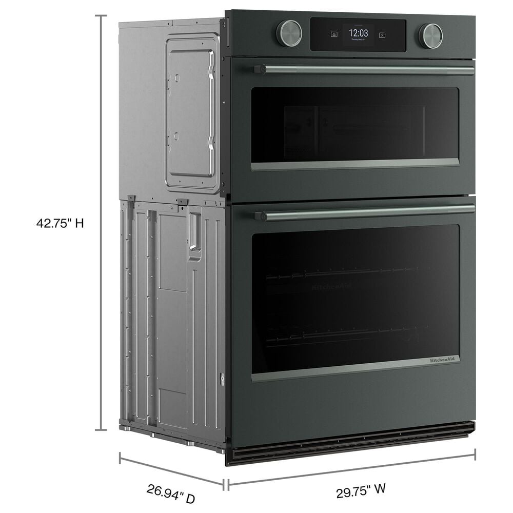 KitchenAid 6.4 Cu. Ft. Smart Electric Combo Wall Oven with Intelligent Cooking Camera in Juniper, , large