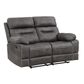 Crystal City Rudger Manual Reclining Loveseat in Gray, , large