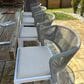 HOMLUX Outdoor Bar Stool with Open-Frame Backrest in White (Set of 2), , large
