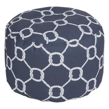 Surya Linked Rope Cylinder Pouf in Navy, , large