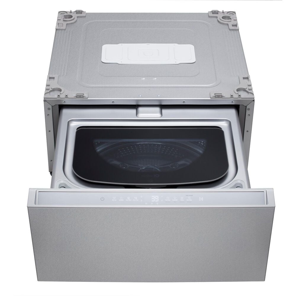 LG 29&quot; 1.0 Cu. Ft. SideKick Pedestal Washer in Brushed Platinum Steel, , large