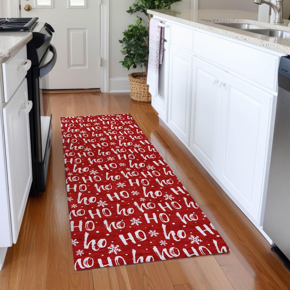 Dalyn Rug Company Wonderland WN22 2&#39;3&quot; x 7&#39;6&quot; Red Indoor/Outdoor Runner, , large