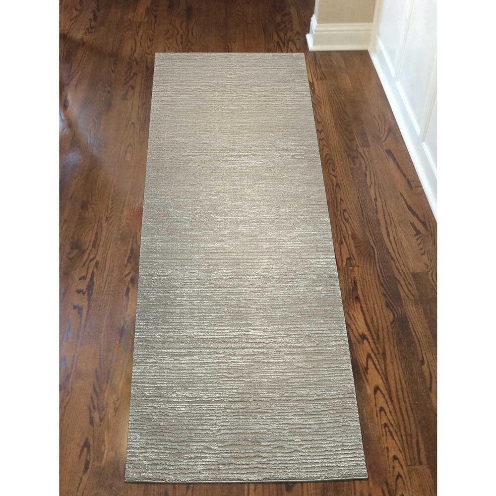 Radici USA Davide Striped 2&#39;2&quot; x 7&#39;7&quot; Beige Area Rug, , large