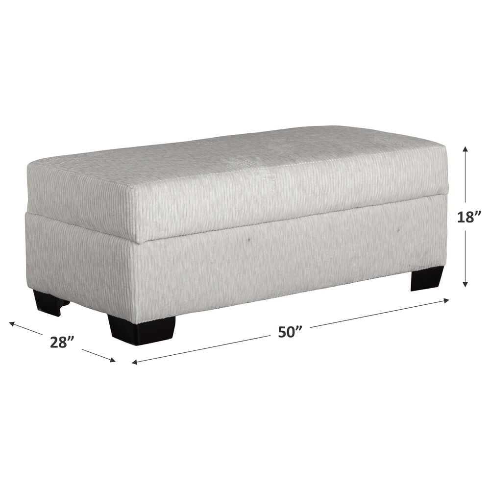 J Cooper USA Liverpool Storage Ottoman in Cashmere, , large