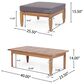 Hearth and Haven Aston 2-Piece Patio Chat Set with Gray Cushion in Teak, , large