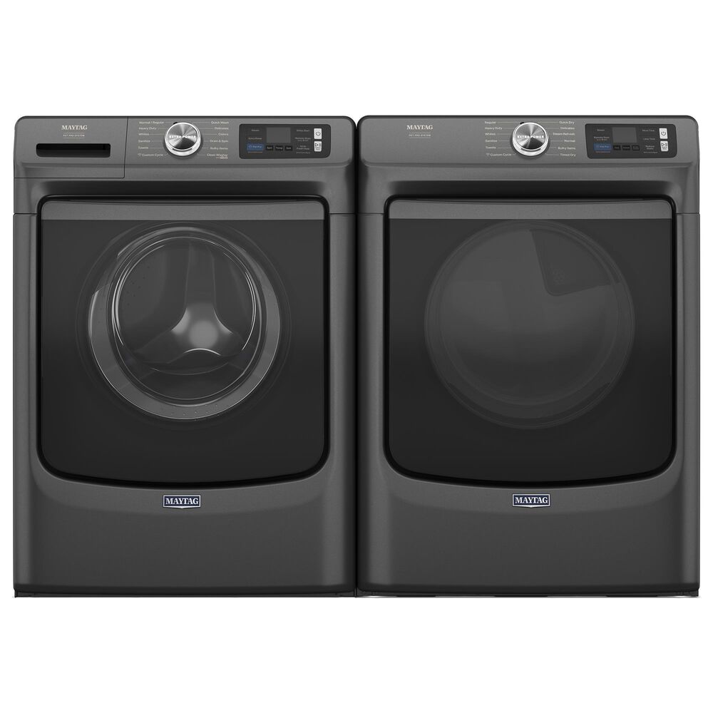 Maytag Maytag 5 Cu. Ft. Capacity Front Load Washer and Maytag 7.3 Cu. Ft. Capacity Front Load Gas Dryer in Midnight Steel, , large