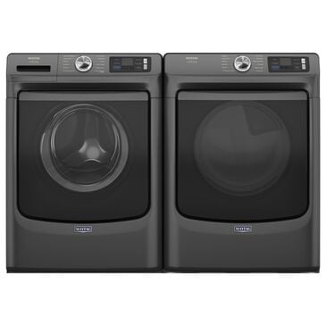 Maytag Maytag 5 Cu. Ft. Capacity Front Load Washer and Maytag 7.3 Cu. Ft. Capacity Front Load Gas Dryer in Midnight Steel, , large
