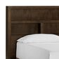 Riva Ridge Modern Loft Queen Bookcase Platform Bed in Brownstone, , large