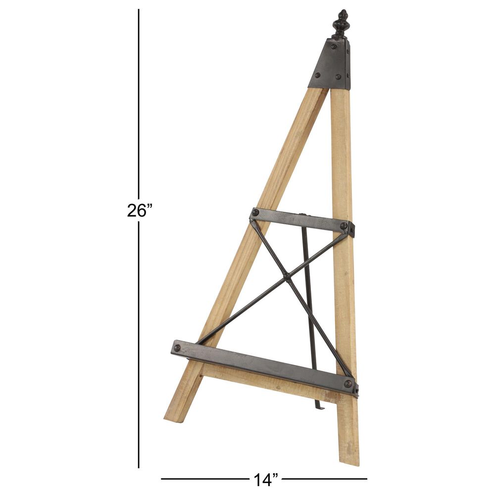 Maple and Jade Industrial Easel in Light Brown and Black, , large