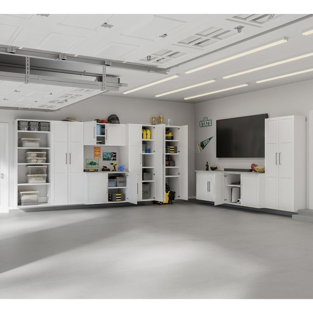 Sauder Bundled Cabinet with Faux Stone Top &amp; Doors, , large