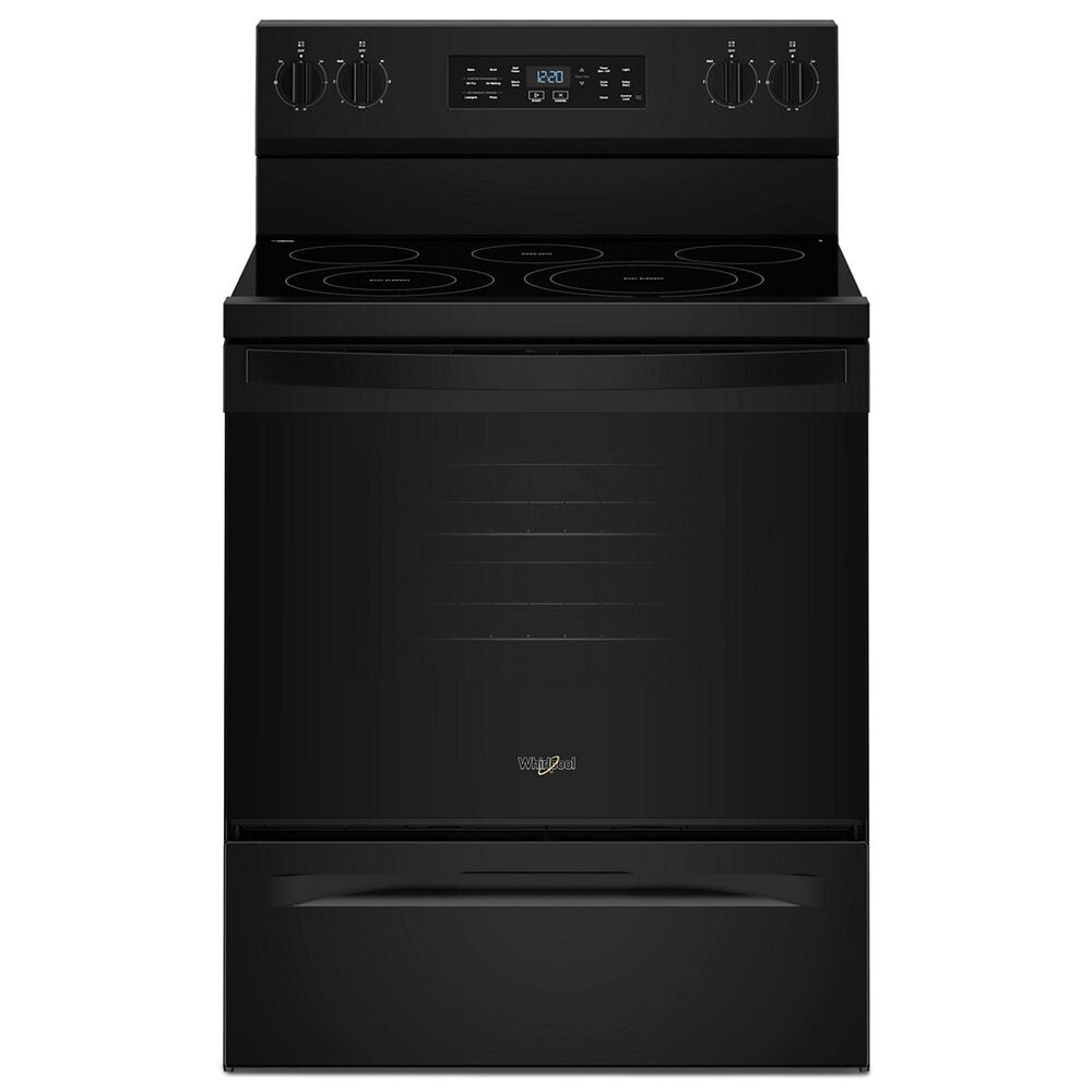 Whirlpool 5.3 Cu. Ft. Electric Range with Air Cooking Technology in Black, , large
