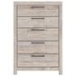 Ashley Broachmyn 5 Drawer Chest in Light Gray, , large