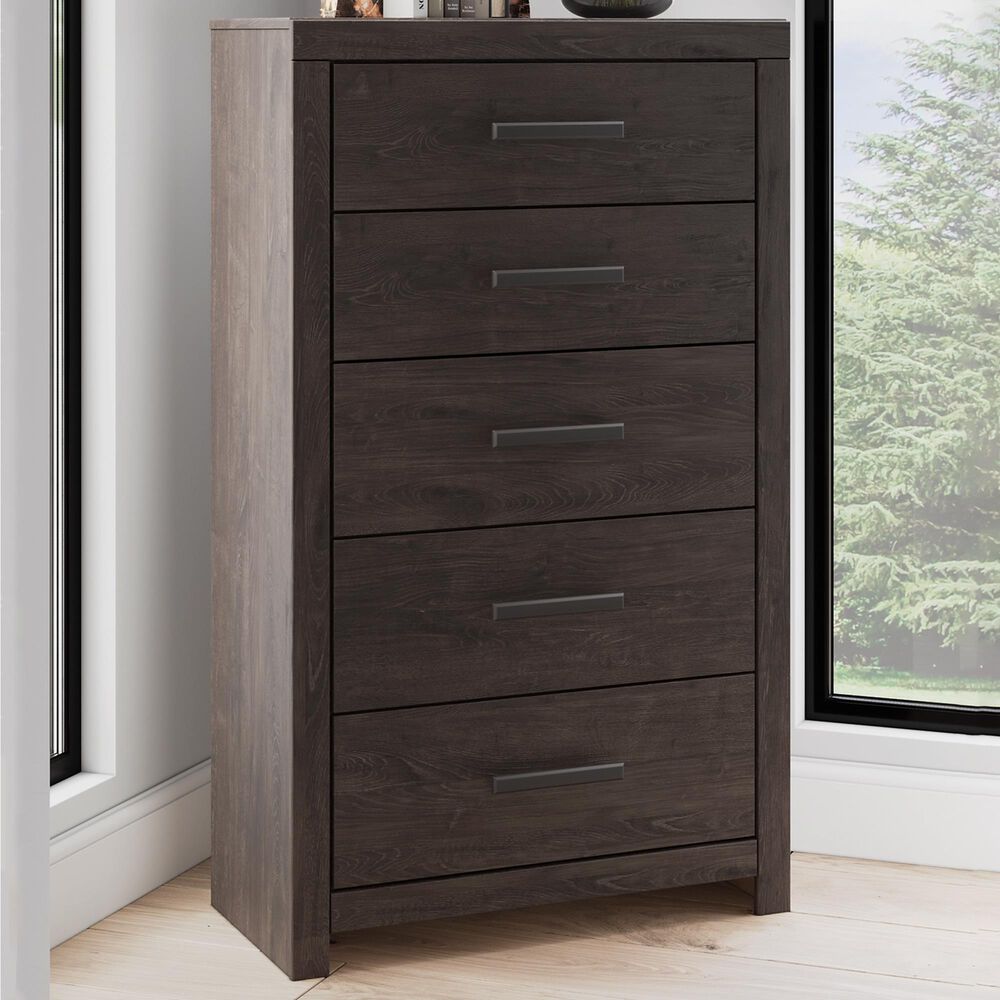 Ashley Prendonea 5-Drawer Chest in Dark Charcoal, , large