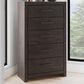 Ashley Prendonea 5-Drawer Chest in Dark Charcoal, , large