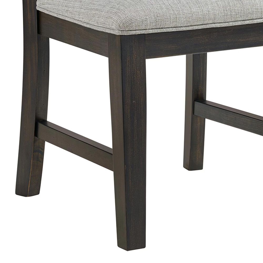 Mayberry Hill Montrose Side Chair with Light Grey Fabric in Espresso, , large