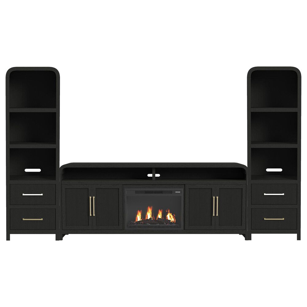 Mayberry Hill Ridgemont 82" Entertainment Center with TV Stand in Black, , large