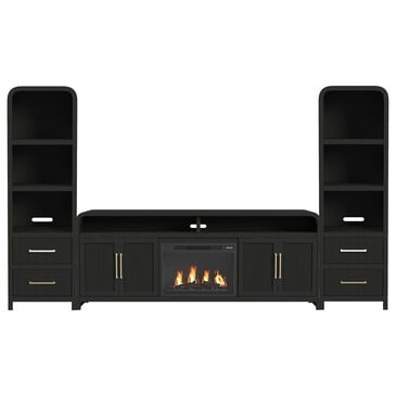 Mayberry Hill Ridgemont 82" Entertainment Center with TV Stand in Black, , large