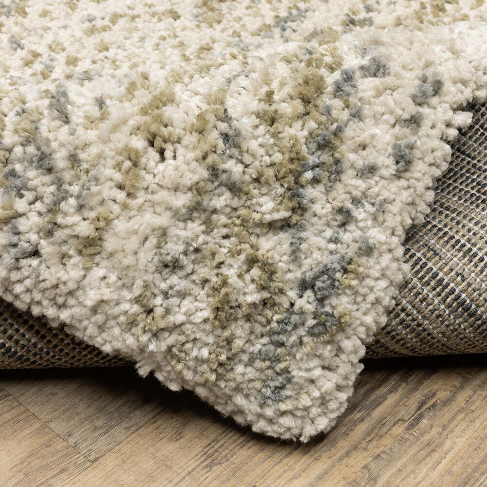 Oriental Weavers Aspen 3154E Ivory and Gold 6'7" x 9'6" Area Rug, , large