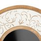 Maple and Jade 32" Round Wall Mirror in Distressed White, , large