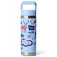 YETI Rambler 18 Oz Water Bottle with Color-Blocked Straw Cap in Big Sky Summer Camp, , large