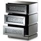 Baxton Studio Sabrina Mirrored 3-Drawer End Table in Silver, , large