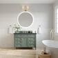 James Martin Vanities Brittany 48" Single Bathroom Vanity in Smokey Celadon with 3 cm Charcoal Soapstone Quartz Top and Rectangular Sink, , large