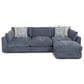 Moore Furniture Julian 4-Piece Stationary Reversible Sectional in Linwood Delft, , large