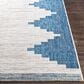 Surya Eagean EAG-2355 Dark Blue, Off-White, Navy and Pale Blue 2"7" x 10" Indoor/Outdoor Runner, , large