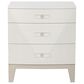 Bernhardt Axiom 3 Drawer Nightstand in Linear White and Linear Gray, , large