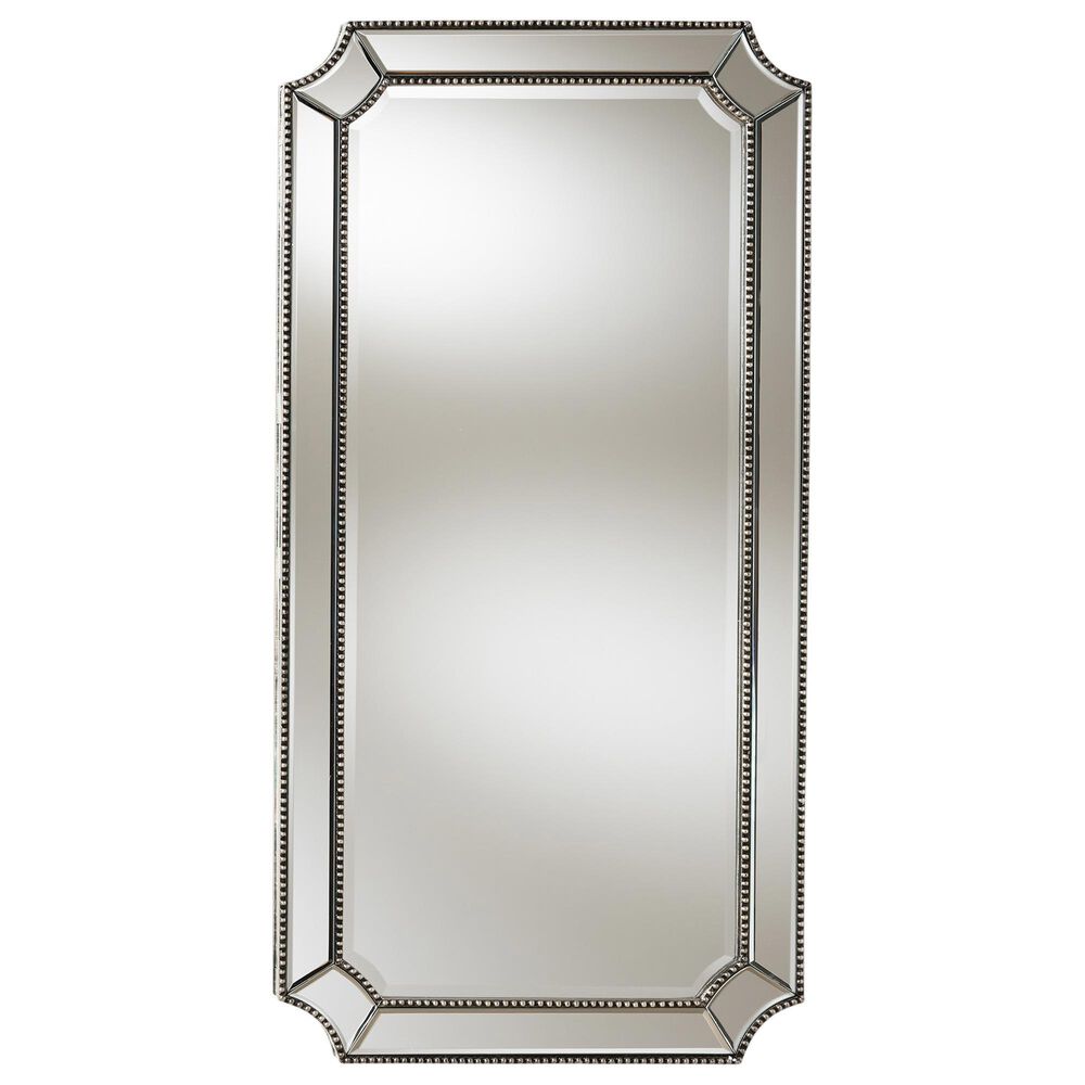 Baxton Studio Romina Accent Wall Mirror in Antique Silver, , large