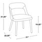 Lumisource Rina Side Chair with Light Brown Cushion in Walnut (Set of 2), , large
