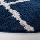 Safavieh August Shag 6"7" Round Navy and Ivory Area Rug, , large