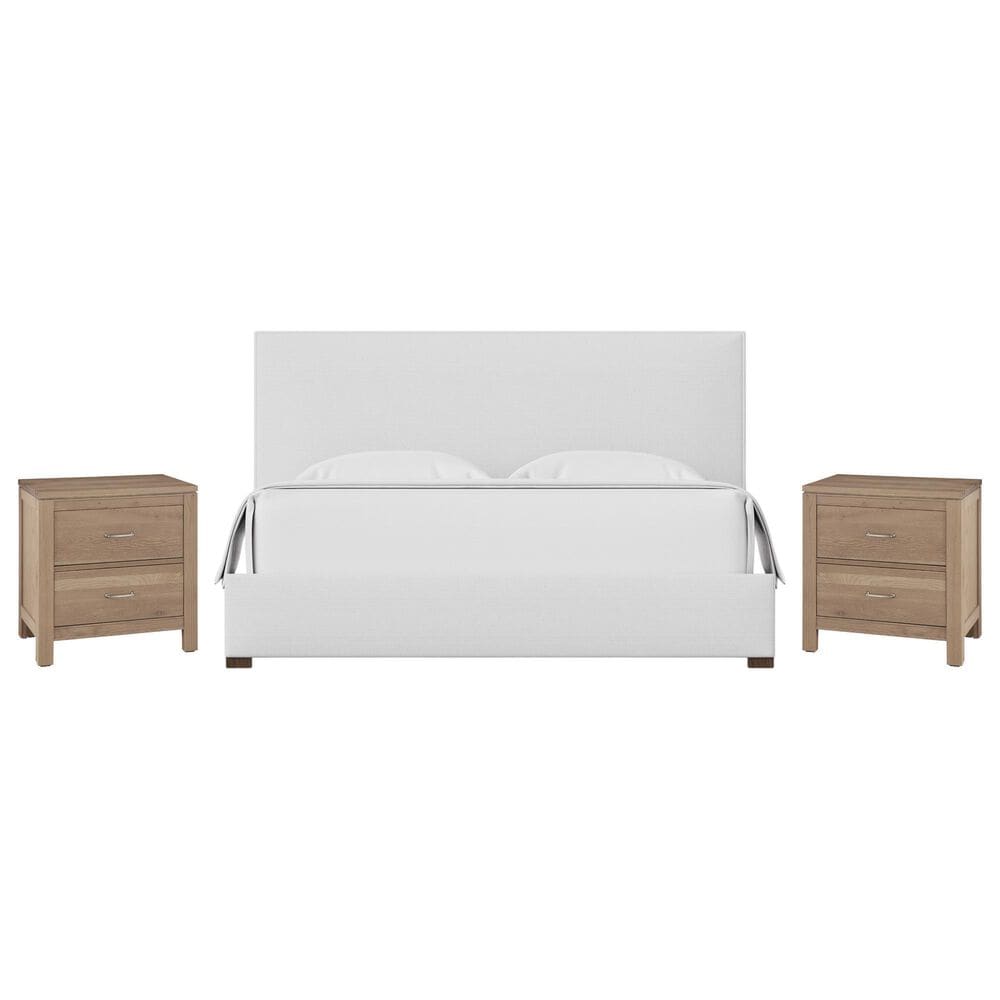 Viceray Collections Choices Amelia, Tide and Timber 3-Piece King Bedroom Set with Two Nightstand in Natural Oak, , large