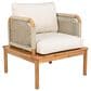 Hearth and Haven Outdoor Club Chairs with Teak Frame in Beige, , large