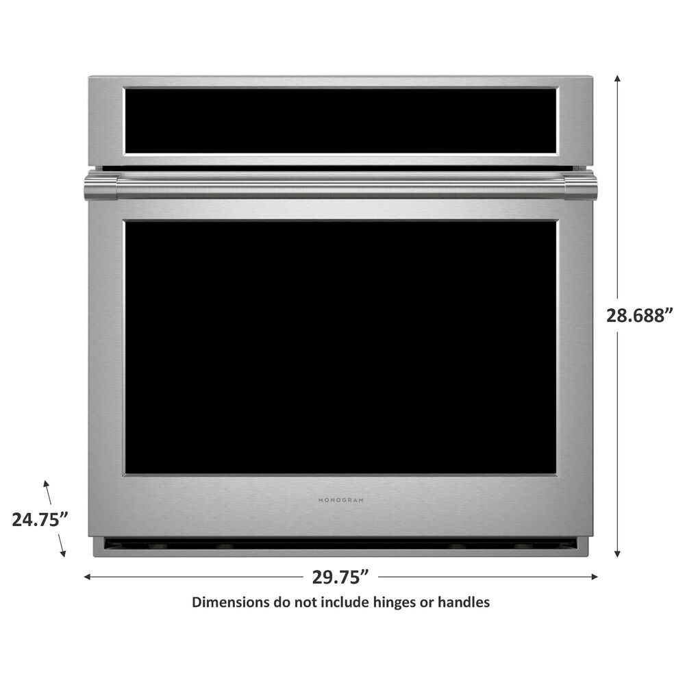 Monogram Statement 30&quot; Electric Single Wall Oven with Convection in Stainless Steel, , large