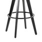 LumiSource Cosmo 30" Swivel Barstool with Cream Upholstery in Black (Set of 2), , large