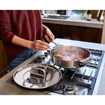 Joseph Joseph Space Steel Saute Pan with Folding Handle and Lid in Stainless Steel, , large
