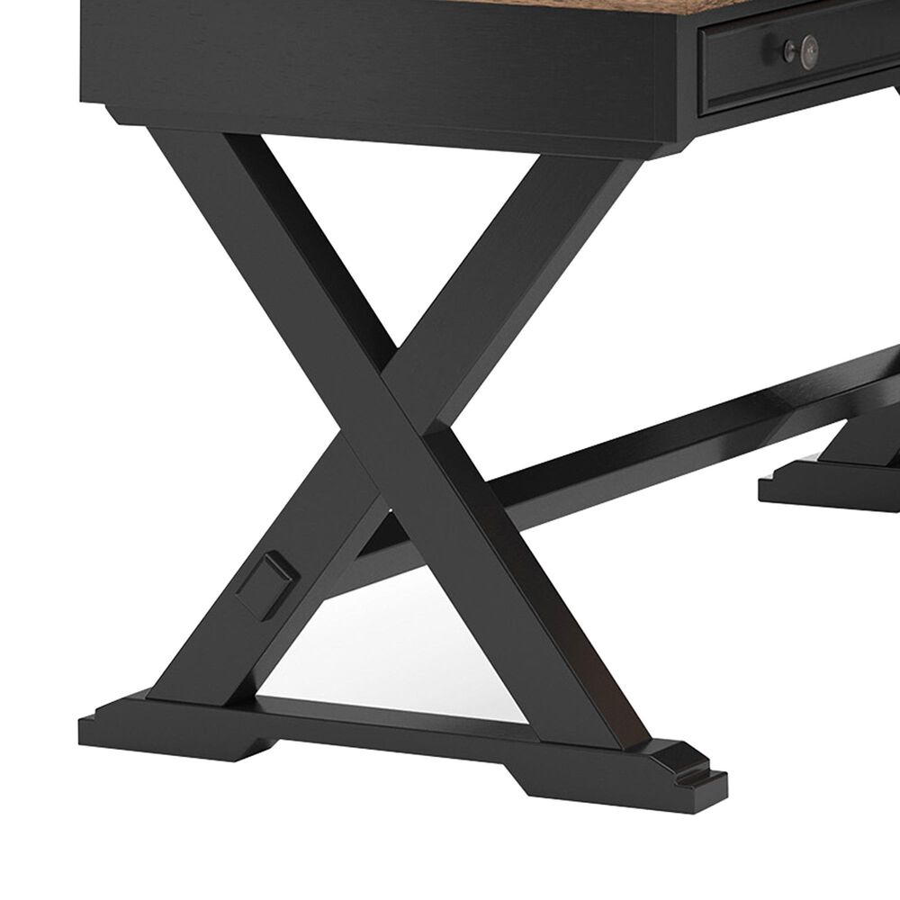 Ashley Wildenauer 3-Piece L-Shape Desk with Chair Set in Brown and Black, , large