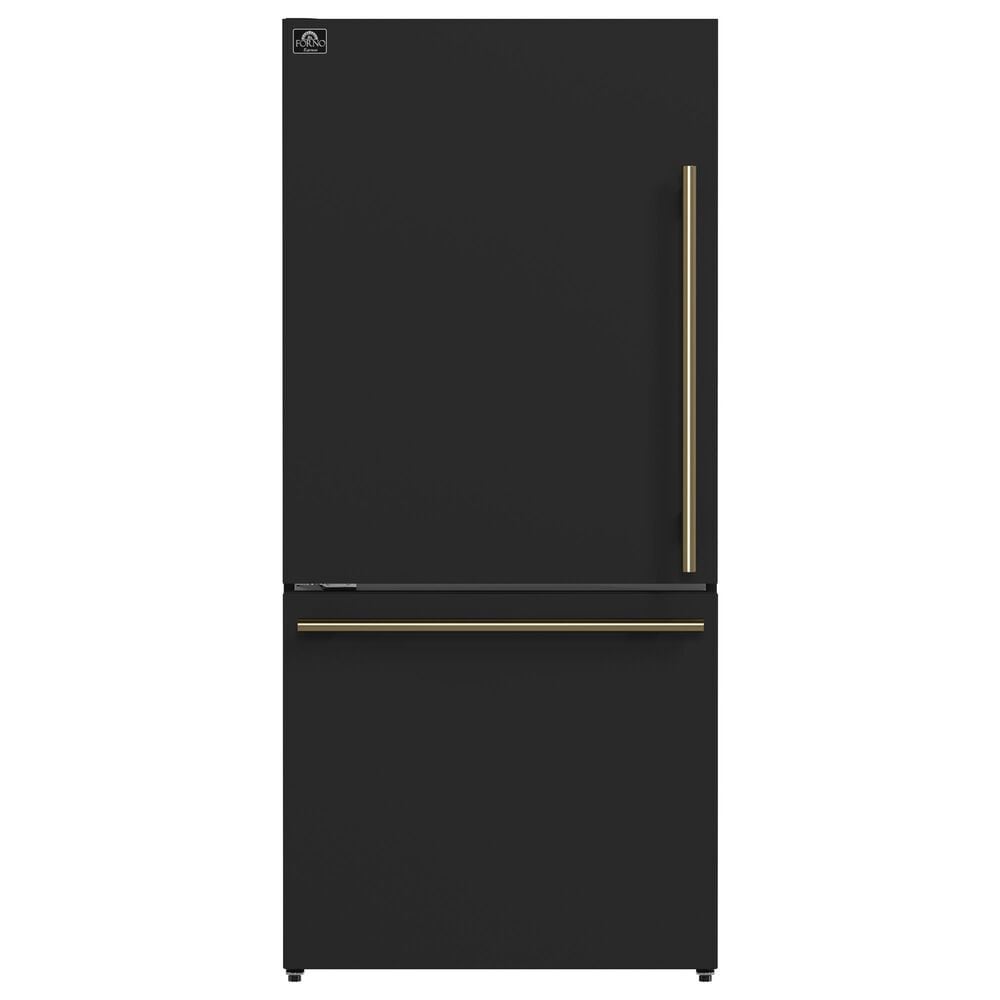 Forno Milano Espresso 17.2 Cu. Ft. Bottom Freezer Refrigerator with Left Swing in Black, , large