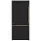 Forno Milano Espresso 17.2 Cu. Ft. Bottom Freezer Refrigerator with Left Swing in Black, , large