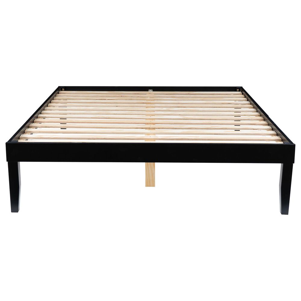 Linden Boulevard Polly Queen Platform Bed without Headboard in Black, , large