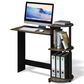 HOMLUX Compact Computer Desk with 3 Side Storage Shelves in Columbia Walnut and Black, , large
