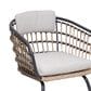 Hearth and Haven Outdoor Wicker Dining Chair with Curved Wraparound Frame in Beige (Set of 2), , large