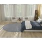 Nourison Courtyard Ivory and Blue 8" Round Indoor/Outdoor Area Rug, , large
