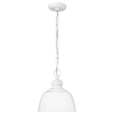 Golden Lighting Holmes 1-Light Mini Pendant in Matte White, , large